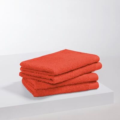 S. Oliver 4 TLG Luxus Gästehandtuch Set 30x50cm rot Frottee Weiches WC-Handtuch koralle 100% Baumwolle, Kleines Badtuch 600 g/m² dick, OEKO-TEX® & Aufhänger, 4-teilig, waschbar S. Oliver 4 TLG Luxus Gästehandtuch Set 30x50cm rot Frottee Weiches WC-Handtuch koralle 100% Baumwolle, Kleines Badtuch 600 g/m² dick, OEKO-TEX® & Aufhänger, 4-teilig, waschbar