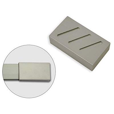 Gardinia Endstücke, Für rechteckiges Aluminiumprofil mit Innenlauf Luxor, 7 x 4 x 2 cm, Aluminium, Farbe: Stahl-gebürstet, Struktur, 2 Stück Gardinia Endstücke, Für rechteckiges Aluminiumprofil mit Innenlauf Luxor, 7 x 4 x 2 cm, Aluminium, Farbe: Stahl-gebürstet, Struktur, 2 Stück