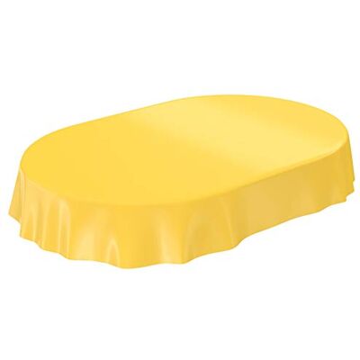 ANRO Wachstuchtischdecke Wachstuch abwaschbare Tischdecke Uni Glanz Einfarbig Gelb Schnittkante Oval 140 x 200cm ANRO Wachstuchtischdecke Wachstuch abwaschbare Tischdecke Uni Glanz Einfarbig Gelb Schnittkante Oval 140 x 200cm