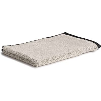 Möve Eden Melange Gästetuch 30 x 50 cm aus 90% Baumwolle, 10% Leinen, Nature/Black Möve Eden Melange Gästetuch 30 x 50 cm aus 90% Baumwolle, 10% Leinen, Nature/Black