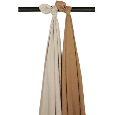 MEYCO Mullwindeln 120x120cm 2-Pack Musselin Spucktuch Sand/Toffee 100 % weiche Baumwolle Pre Washed Musselin Oeko Tex zertifiziert saugfähig, hautfreundlich & schnelltrocknend MEYCO Mullwindeln 120x120cm 2-Pack Musselin Spucktuch Sand/Toffee 100 % weiche Baumwolle Pre Washed Musselin Oeko Tex zertifiziert saugfähig, hautfreundlich & schnelltrocknend