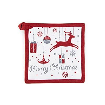 Excelsa Küchentopflappen Merry Christmas, 20 x 20 cm, Baumwolle und Polyester (65431) Excelsa Küchentopflappen Merry Christmas, 20 x 20 cm, Baumwolle und Polyester (65431)