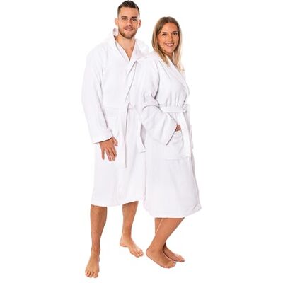 Lavea ® Mexico Bademantel Damen und Herren 100% Baumwolle, weicher Frottee Morgenmantel Damen mit Kapuze, saugstark, hautfreundlich und pflegeleicht – Ideal für Sauna Lavea ® Mexico Bademantel Damen und Herren 100% Baumwolle, weicher Frottee Morgenmantel Damen mit Kapuze, saugstark, hautfreundlich und pflegeleicht – Ideal für Sauna