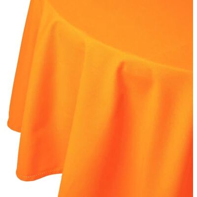 Homescapes Orange Runder Baumwolltischdecke - 178 cm Homescapes Orange Runder Baumwolltischdecke - 178 cm