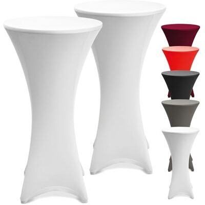 Beautissu 2er Set Stretch Stehtisch Hussen für Stehtische rutschfest 80cm Weiß Verstärkung Fußbereich Stehtischhussen Tischhusse Tischdecke Waschbar Bügelfrei Partytisch Husse Gastronomie Stella Beautissu 2er Set Stretch Stehtisch Hussen für Stehtische rutschfest 80cm Weiß Verstärkung Fußbereich Stehtischhussen Tischhusse Tischdecke Waschbar Bügelfrei Partytisch Husse Gastronomie Stella