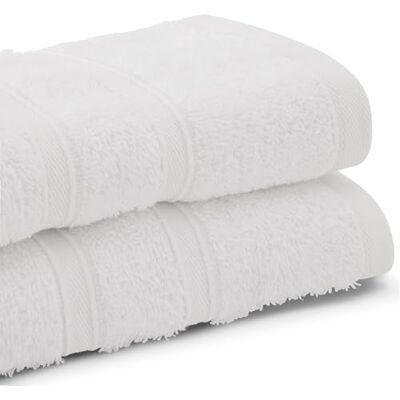 Bassetti Set aus 1 Handtuch und Gästehandtuch, weiß, 100% Baumwolle, 40 x 60/60 x 100 cm Bassetti Set aus 1 Handtuch und Gästehandtuch, weiß, 100% Baumwolle, 40 x 60/60 x 100 cm