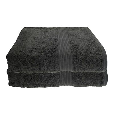 Julie Julsen 2er Pack Saunatücher vielen Farben Reine Baumwolle Qualität 500 GSM Strandtuch Anthrazit 80 x 200 cm Julie Julsen 2er Pack Saunatücher vielen Farben Reine Baumwolle Qualität 500 GSM Strandtuch Anthrazit 80 x 200 cm