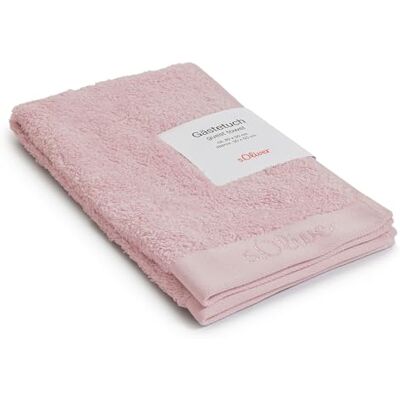 S. Oliver Luxus WC-Handtuch 30x50 cm rosa 100% Baumwolle Frottee Gästetuch klein, 600 g/m², weich & saugstark, buntes Badtuch blush, OEKO-TEX® zertifiziert und waschbar S. Oliver Luxus WC-Handtuch 30x50 cm rosa 100% Baumwolle Frottee Gästetuch klein, 600 g/m², weich & saugstark, buntes Badtuch blush, OEKO-TEX® zertifiziert und waschbar