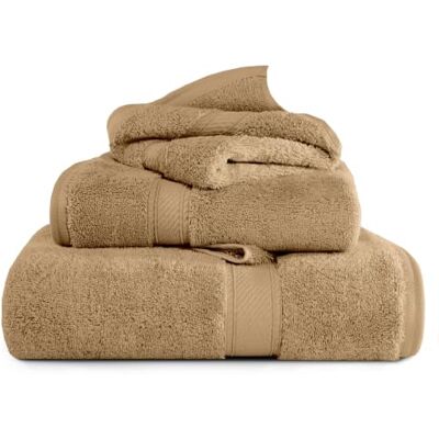 Superior Handtuch-Set, ägyptische Baumwolle, 900 g, 3-teilig Modern Face, Hand, and Bath Toast Superior Handtuch-Set, ägyptische Baumwolle, 900 g, 3-teilig Modern Face, Hand, and Bath Toast