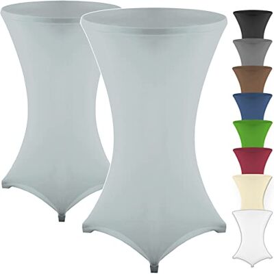 Gräfenstayn 2er-Set Stretch Stehtischhusse Diana mit Öko-Tex Siegel, Verstärkung im Fußbereich Ø60-65cm / Ø70-75cm / Ø80-85cm (Grau, Ø70-75cm) Gräfenstayn 2er-Set Stretch Stehtischhusse Diana mit Öko-Tex Siegel, Verstärkung im Fußbereich Ø60-65cm / Ø70-75cm / Ø80-85cm (Grau, Ø70-75cm)