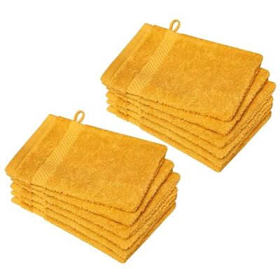 Dyckhoff Waschhandschuh Planet, 12er Set, 100% Baumwolle, Mango 16x21cm, 450 g/m², Frottierserie, hochwertige Qualität, lebendige Farbe, perfekt für Zuhause Dyckhoff Waschhandschuh Planet, 12er Set, 100% Baumwolle, Mango 16x21cm, 450 g/m², Frottierserie, hochwertige Qualität, lebendige Farbe, perfekt für Zuhause