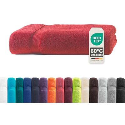 Müskaan ® Handtuch Rot, 100% Baumwolle, 100x150cm, 500g/m² – Öko-Tex, Frottee Badehandtuch Baumwolle, Duschtuch 100x150cm, Großes Handtuch Rot für Bad, 60°C waschbar, Frotteetücher Müskaan ® Handtuch Rot, 100% Baumwolle, 100x150cm, 500g/m² – Öko-Tex, Frottee Badehandtuch Baumwolle, Duschtuch 100x150cm, Großes Handtuch Rot für Bad, 60°C waschbar, Frotteetücher