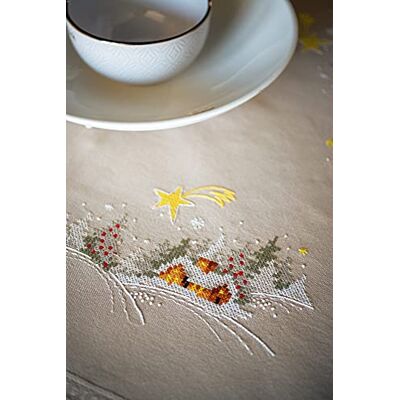 Vervaco Kreuzstich Stickpackungen Tischdecke Winterlandschaft mit Stern Stickdecken Vorgezeichnet Basteln Erwachsene Kreativ Set Vorgedruckte Decke Sticken 80 x 80 cm Stickset Vervaco Kreuzstich Stickpackungen Tischdecke Winterlandschaft mit Stern Stickdecken Vorgezeichnet Basteln Erwachsene Kreativ Set Vorgedruckte Decke Sticken 80 x 80 cm Stickset