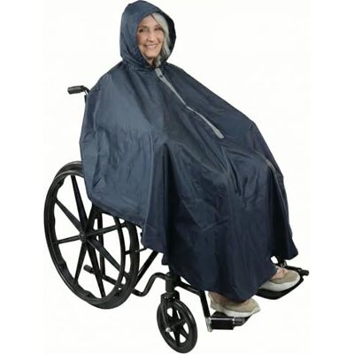 KMINA Regencape Rollstuhl Erwachsene (Thermische Innenauskleidung), Rollstuhldecke Wasserdicht mit Reißverschluss, Regen Poncho Cape für Rollstuhl, Decke für Rollstuhlfahrer mit Kapuze KMINA Regencape Rollstuhl Erwachsene (Thermische Innenauskleidung), Rollstuhldecke Wasserdicht mit Reißverschluss, Regen Poncho Cape für Rollstuhl, Decke für Rollstuhlfahrer mit Kapuze