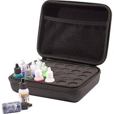 Creative Aufbewahrungskoffer für Alkoholtinte und 30 Flaschen Ø 2,5 cm Sortierbox für Bastelzubehör, Karten Basteln, Mixed Media, Ätherisches Öl, Kosmetik, Schmink, Nagellack und Flaschen Creative Aufbewahrungskoffer für Alkoholtinte und 30 Flaschen Ø 2,5 cm Sortierbox für Bastelzubehör, Karten Basteln, Mixed Media, Ätherisches Öl, Kosmetik, Schmink, Nagellack und Flaschen