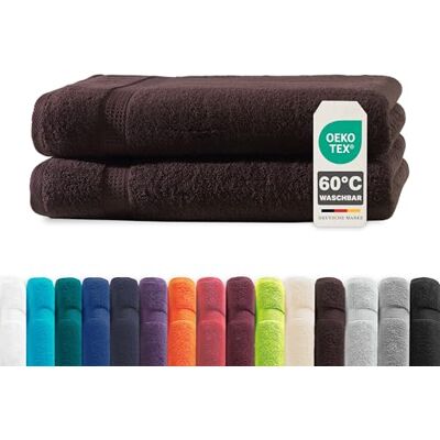 Müskaan ® 2er Handtuch Set Braun, 100% Baumwolle, 70x140cm, 500g/m² – Öko-Tex, Frottee Handtücher Set Baumwolle, Duschtücher 70x140cm, Handtuchset Braun für Bad, 60°C waschbar, Frotteetücher Müskaan ® 2er Handtuch Set Braun, 100% Baumwolle, 70x140cm, 500g/m² – Öko-Tex, Frottee Handtücher Set Baumwolle, Duschtücher 70x140cm, Handtuchset Braun für Bad, 60°C waschbar, Frotteetücher