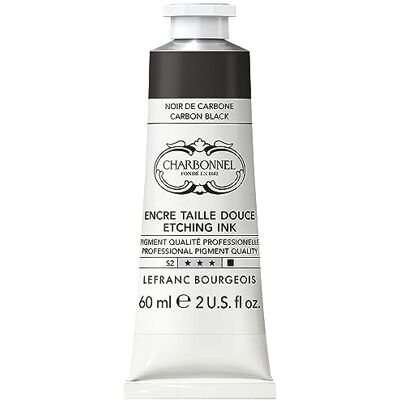 Lefranc Bourgeois Charbonnel Kupferdruckfarben, hochpigmentierte Tiefdruckfarbe, ausgezeichnete Lichtechtheit, Vegan, lebendige Farben, alterungsbeständig, 60ml Tube Karbonschwarz Lefranc Bourgeois Charbonnel Kupferdruckfarben, hochpigmentierte Tiefdruckfarbe, ausgezeichnete Lichtechtheit, Vegan, lebendige Farben, alterungsbeständig, 60ml Tube Karbonschwarz