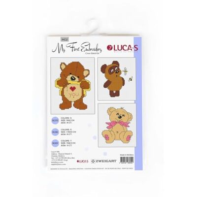 Luca-S Kreuzstich Set Meine erste Stickerei M02 3er-Set Zählmuster Luca-S Kreuzstich Set Meine erste Stickerei M02 3er-Set Zählmuster
