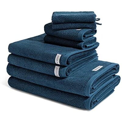 Ross 8 teiliges Frottier-Set Selection (2 X Wasch- 2 X Gäste- 2 X Dusch- 2 X Handtuch im Set) 540 g/m2 Baumwolle Frottee saugstark weich und flauschig Nachtblau Ross 8 teiliges Frottier-Set Selection (2 X Wasch- 2 X Gäste- 2 X Dusch- 2 X Handtuch im Set) 540 g/m2 Baumwolle Frottee saugstark weich und flauschig Nachtblau