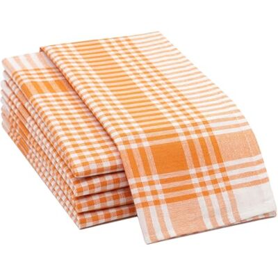 ZOLLNER 5er Set Geschirrtücher Baumwolle in 50x70 cm saugstarke und robuste Küchentücher waschbar bis 60°C – in orange weiß kariert Gastronomiequalität Oeko Tex® Zertifiziert ZOLLNER 5er Set Geschirrtücher Baumwolle in 50x70 cm saugstarke und robuste Küchentücher waschbar bis 60°C – in orange weiß kariert Gastronomiequalität Oeko Tex® Zertifiziert