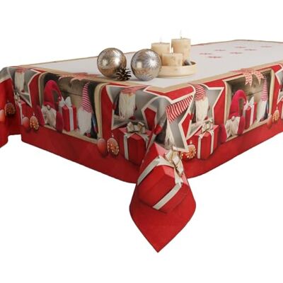 PETTI Artigiani Italiani Petti Weihnachtstischdecke Tischdecke 140 x 450 cm, rechteckig, schmutzabweisend & fleckenabweisend, Pflegeleichte Mikrofaser mit Motiv Wichtel, ideal für Advent & Weihnachten PETTI Artigiani Italiani Petti Weihnachtstischdecke Tischdecke 140 x 450 cm, rechteckig, schmutzabweisend & fleckenabweisend, Pflegeleichte Mikrofaser mit Motiv Wichtel, ideal für Advent & Weihnachten