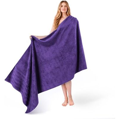 American Soft Linen Großes Jumbo-Badetuch aus 100% türkischer echter Baumwolle, 35 x 70 cm, Premium-& Luxus-Handtücher für Badezimmer, maximale Weichheit & saugfähiges Badelaken, Violett American Soft Linen Großes Jumbo-Badetuch aus 100% türkischer echter Baumwolle, 35 x 70 cm, Premium-& Luxus-Handtücher für Badezimmer, maximale Weichheit & saugfähiges Badelaken, Violett
