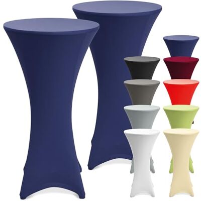 Beautissu 2er Set Stretch Stehtisch Hussen rutschfest mit Verstärkung 80cm Blau waschbar bügelfrei für Stehtische Tischhusse Tischdecke Stehtischhussen Fußbereich Stehtischhusse elastisch Stella Beautissu 2er Set Stretch Stehtisch Hussen rutschfest mit Verstärkung 80cm Blau waschbar bügelfrei für Stehtische Tischhusse Tischdecke Stehtischhussen Fußbereich Stehtischhusse elastisch Stella