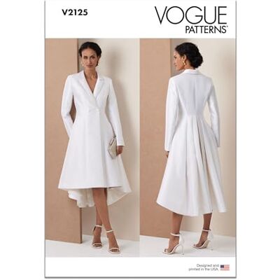 Vogue Patterns Schnittmuster V2125P5 zweireihiges Kleid für Damen und Herren, P5 (40-42-44-46-48) Vogue Patterns Schnittmuster V2125P5 zweireihiges Kleid für Damen und Herren, P5 (40-42-44-46-48)