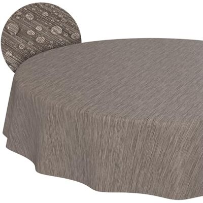 ANRO Tischdecke abwaschbar Wachstuch Wachstuchtischdecke Gartentischdecke Leinen-Optik Pflegeleicht Wasserabweisend 140cm (Rund) Braun Schnittkante ANRO Tischdecke abwaschbar Wachstuch Wachstuchtischdecke Gartentischdecke Leinen-Optik Pflegeleicht Wasserabweisend 140cm (Rund) Braun Schnittkante