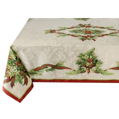 Benson Mills Tischdecke mit Weihnachtsbändern aus bedrucktem Stoff, für Winter, Urlaub und Weihnachten (132,1 x 177,8 cm, rechteckig, Weihnachtsbänder) Benson Mills Tischdecke mit Weihnachtsbändern aus bedrucktem Stoff, für Winter, Urlaub und Weihnachten (132,1 x 177,8 cm, rechteckig, Weihnachtsbänder)