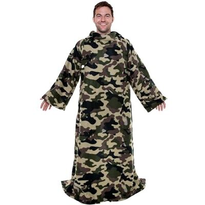 Snuggie Die originale tragbare Decke mit Ärmeln, warm, gemütlich, superweiches Fleece, funktionelle Decke mit Ärmeln und Taschen, für Erwachsene, Damen, Herren, Tarnmuster Snuggie Die originale tragbare Decke mit Ärmeln, warm, gemütlich, superweiches Fleece, funktionelle Decke mit Ärmeln und Taschen, für Erwachsene, Damen, Herren, Tarnmuster