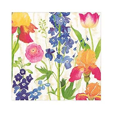 Caspari Summer Garden Papierservietten, Weiß, 20 Stück pro Packung Caspari Summer Garden Papierservietten, Weiß, 20 Stück pro Packung