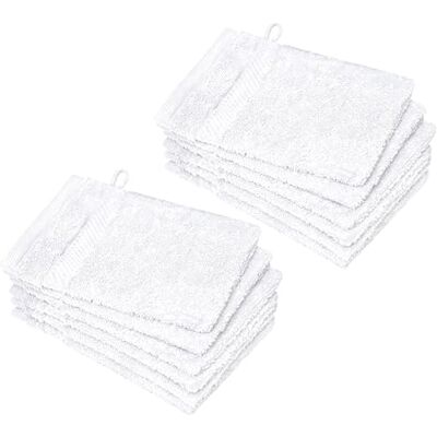 Dyckhoff Waschhandschuh Planet, 12er Set, 100% Baumwolle, weiß 16x21cm, 450 g/m², Frottierserie, hochwertige Qualität, lebendige Farbe, perfekt für Zuhause Dyckhoff Waschhandschuh Planet, 12er Set, 100% Baumwolle, weiß 16x21cm, 450 g/m², Frottierserie, hochwertige Qualität, lebendige Farbe, perfekt für Zuhause