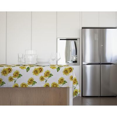 GEMITEX Traditionelle Tischdecke, Plüsch, gewachst, wasserdicht und schmutzabweisend, Dekor 4130 Sonnenblumen, ideal für rechteckige Tische für 10/12 Personen, 140 x 240 cm, hergestellt in Italien, GEMITEX Traditionelle Tischdecke, Plüsch, gewachst, wasserdicht und schmutzabweisend, Dekor 4130 Sonnenblumen, ideal für rechteckige Tische für 10/12 Personen, 140 x 240 cm, hergestellt in Italien,
