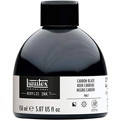 Liquitex 4261337 flüssige Professional Acrylfarben Ink, Tusche, 150ml, hochpigmentierte Airbrushfarbe, karbonschwarz Liquitex 4261337 flüssige Professional Acrylfarben Ink, Tusche, 150ml, hochpigmentierte Airbrushfarbe, karbonschwarz