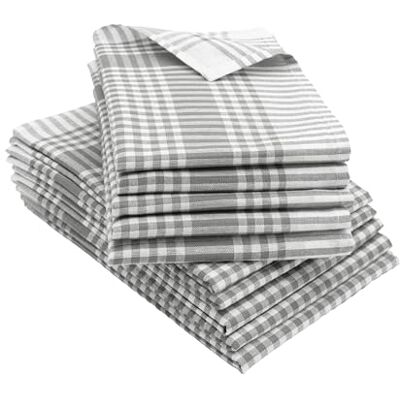 ZOLLNER 10er Set Geschirrtücher Baumwolle in 50x70 cm saugstarke und robuste Küchentücher waschbar bis 60°C – in grau weiß kariert Gastronomiequalität Oeko Tex® Zertifiziert ZOLLNER 10er Set Geschirrtücher Baumwolle in 50x70 cm saugstarke und robuste Küchentücher waschbar bis 60°C – in grau weiß kariert Gastronomiequalität Oeko Tex® Zertifiziert