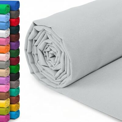 A-Express 100% Baumwollstoff 150 cm (60 Zoll) Breit – Uni Baumwoll stoff Meterware Ideal für Patchwork, Nähen, Vorhang, Futter, Bettwäsche, Schneiderei, Kissenbezüge Silber 0.5 Meter A-Express 100% Baumwollstoff 150 cm (60 Zoll) Breit – Uni Baumwoll stoff Meterware Ideal für Patchwork, Nähen, Vorhang, Futter, Bettwäsche, Schneiderei, Kissenbezüge Silber 0.5 Meter