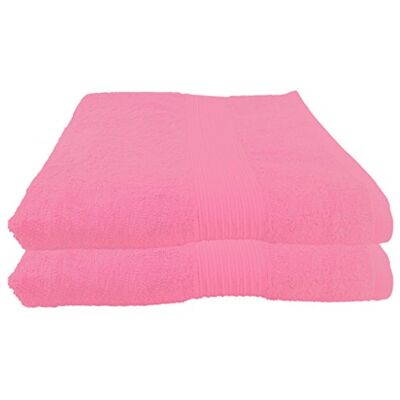 Julie Julsen 2er Pack Saunatücher vielen Farben Reine Baumwolle Qualität 500 GSM Strandtuch Rosa 80 x 200 cm Julie Julsen 2er Pack Saunatücher vielen Farben Reine Baumwolle Qualität 500 GSM Strandtuch Rosa 80 x 200 cm