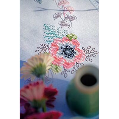 Vervaco Kreuzstich Stickpackungen Tischdecke Pastellblumen Stickdecken Vorgezeichnet Basteln Erwachsene Kreativ Set Vorgedruckte Decke Sticken 80 x 80 cm Stickset DIY Sticken Set Vervaco Kreuzstich Stickpackungen Tischdecke Pastellblumen Stickdecken Vorgezeichnet Basteln Erwachsene Kreativ Set Vorgedruckte Decke Sticken 80 x 80 cm Stickset DIY Sticken Set