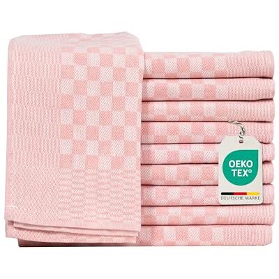 Müskaan 10er Set Geschirrtücher 50x70cm, 100% Baumwolle, Rosé – 210 g/m², Küchenhandtücher, Grubentücher zum Putzen, Fusselfrei Geschirrhandtücher, Küchentücher saugstark, Geschirrtuch Rosa Müskaan 10er Set Geschirrtücher 50x70cm, 100% Baumwolle, Rosé – 210 g/m², Küchenhandtücher, Grubentücher zum Putzen, Fusselfrei Geschirrhandtücher, Küchentücher saugstark, Geschirrtuch Rosa