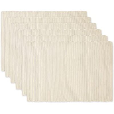 DII Basic Everyday Gerippte Tischset 100% Baumwolle Platzset 13x19 Natur, 6-teilig DII Basic Everyday Gerippte Tischset 100% Baumwolle Platzset 13x19 Natur, 6-teilig