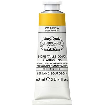 Lefranc Bourgeois Charbonnel Kupferdruckfarben, hochpigmentierte Tiefdruckfarbe, ausgezeichnete Lichtechtheit, Vegan, lebendige Farben, alterungsbeständig, 60ml Tube Dunkelgelb Lefranc Bourgeois Charbonnel Kupferdruckfarben, hochpigmentierte Tiefdruckfarbe, ausgezeichnete Lichtechtheit, Vegan, lebendige Farben, alterungsbeständig, 60ml Tube Dunkelgelb