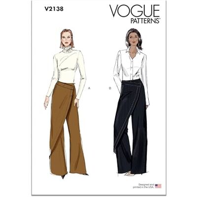 Vogue Schnittmuster V2138U5 Damen-Wickelhose U5 (44-46-50-52) Vogue Schnittmuster V2138U5 Damen-Wickelhose U5 (44-46-50-52)