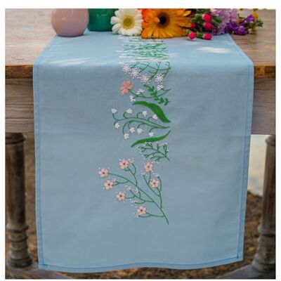 Vervaco Stickpackung Tischläufer Sticken Set Erwachsene Vorgedruckt PASTELLBLUMEN Stickläufer zum Selbersticken Vorgezeichnet Decke Sticken Stickpackung Plattstich 35 x 95 cm Kreatives Geschenk Vervaco Stickpackung Tischläufer Sticken Set Erwachsene Vorgedruckt PASTELLBLUMEN Stickläufer zum Selbersticken Vorgezeichnet Decke Sticken Stickpackung Plattstich 35 x 95 cm Kreatives Geschenk