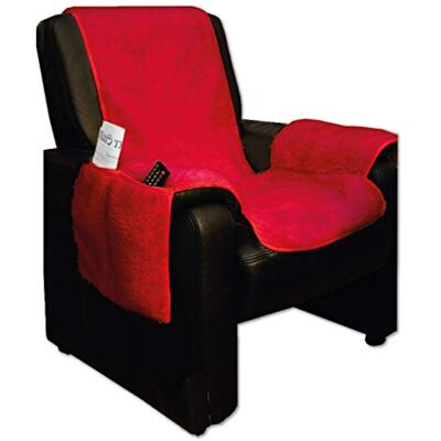 Bestlivings Sesselschoner 147x147cm Überwurf Lammflor Polsterschutz, Auswahl: Farbe rot Salsa Bestlivings Sesselschoner 147x147cm Überwurf Lammflor Polsterschutz, Auswahl: Farbe rot Salsa