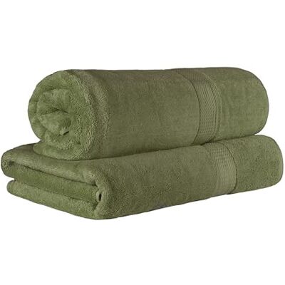 Superior Badetuch, ägyptische Baumwolle, 86,4 x 172,7 cm, Waldgrün, 2-teiliges Handtuch-Set Superior Badetuch, ägyptische Baumwolle, 86,4 x 172,7 cm, Waldgrün, 2-teiliges Handtuch-Set