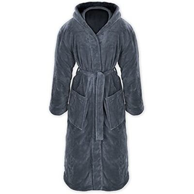 Gräfenstayn ® Damen & Herren Kuschelfleece Bademantel mit Kapuze Größe S-XXXL mit Öko-Tex Standard 100 Flanell Fleece Gräfenstayn ® Damen & Herren Kuschelfleece Bademantel mit Kapuze Größe S-XXXL mit Öko-Tex Standard 100 Flanell Fleece
