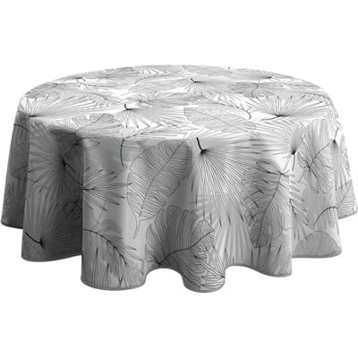 Le linge de Jules Tischdecke, schmutzabweisend, Olinda, grau, oval, 150 x 240 cm Le linge de Jules Tischdecke, schmutzabweisend, Olinda, grau, oval, 150 x 240 cm