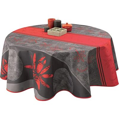 Le linge de Jules Tischdecke Fleckabweisende Lotus Rot Oval 150 x 240 cm Le linge de Jules Tischdecke Fleckabweisende Lotus Rot Oval 150 x 240 cm