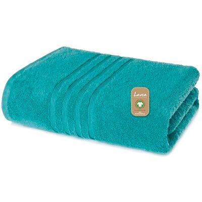 Lavea ® Badetuch 100x150 cm – Ozeanblau 100% Baumwolle – Großes Duschtuch, saugstark, weich und hautfreundlich, Frottierserie Bali, waschbar und strapazierfähig Lavea ® Badetuch 100x150 cm – Ozeanblau 100% Baumwolle – Großes Duschtuch, saugstark, weich und hautfreundlich, Frottierserie Bali, waschbar und strapazierfähig